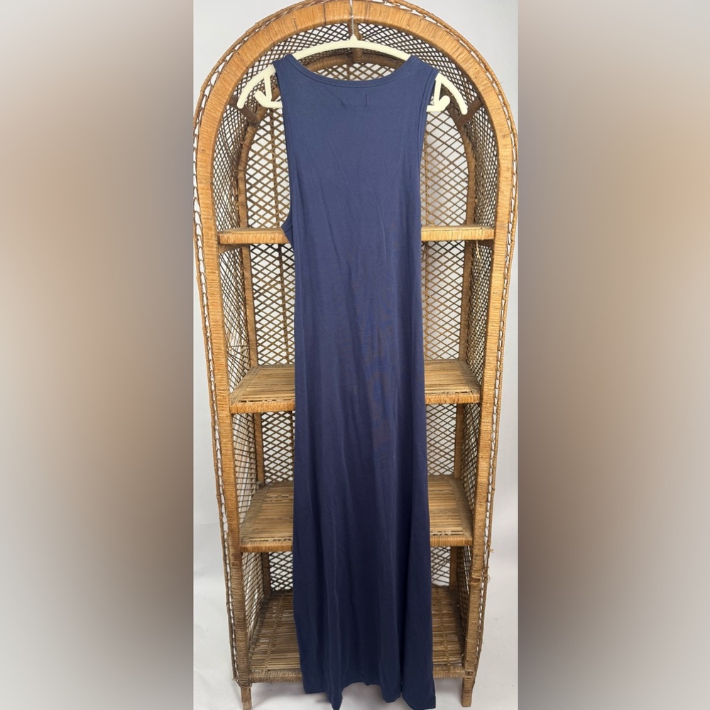 LSPACE x Anthropologie Blue Tie-Waist Maxi Dress XS 100% Cotton Sleeveless NWT - Picture 5 of 7